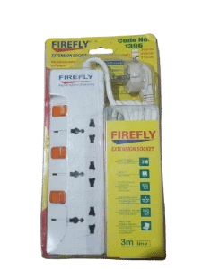 FIREFLY 4 Port Extension Socket 3 Meter Power Strip
