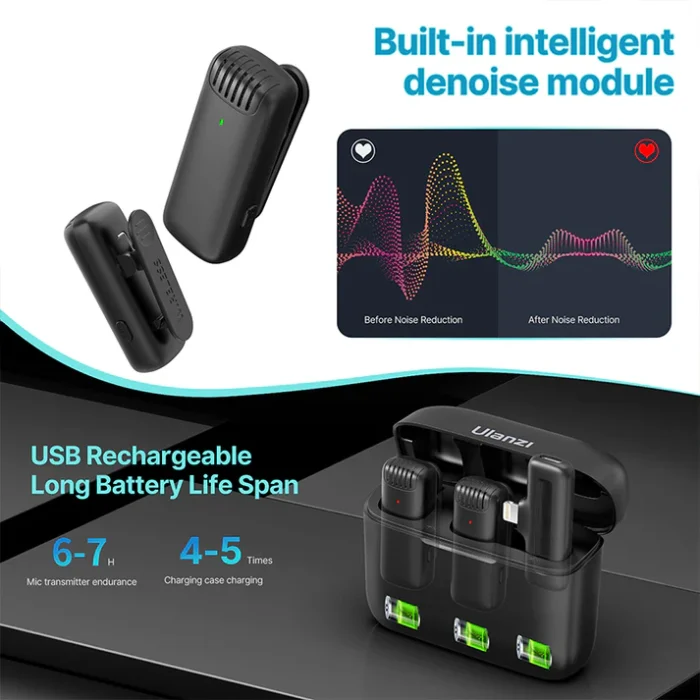 Ulanzi J12 Wireless Lavalier Microphone