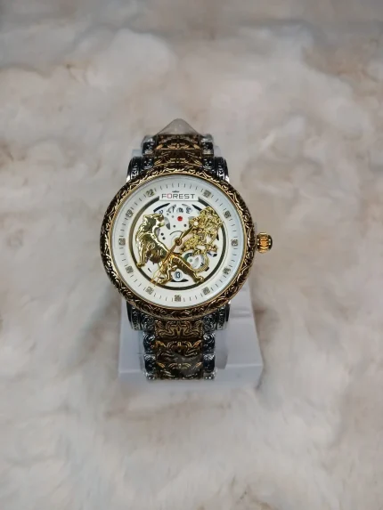 Forest Mens Luxury Analog Watch Sliver & Gold