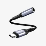 BWOO audio adapter cable BZ47 aux 3,5 mm to USB-C black