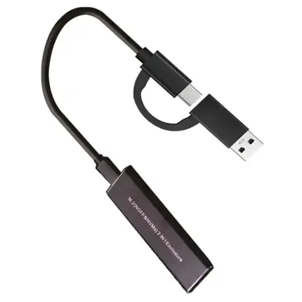 M.2 NVME SSD to USB 3.1 Case Dual Protocol Enclosure Adapter with OTG Cable