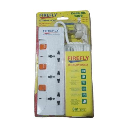 FIREFLY 4 Port Extension Socket 3 Meter Power Strip